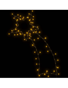 Luci di Natale Stella Cadente Silhouette 80 LED Bianco Caldo
