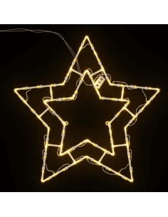 Luci di Natale Stella Silhouette 2 pz 50 LED Bianco Caldo