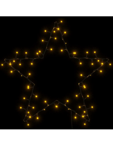 Luci di Natale Stella Silhouette 80 LED Bianco Caldo