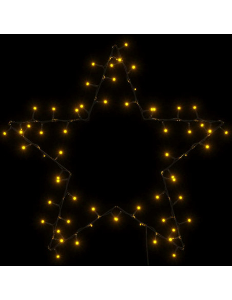 Luci di Natale Stella Silhouette 80 LED Bianco Caldo