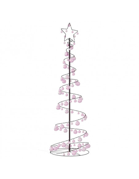 Cono Luminoso Albero Natale Palline 120 LED Bianco Caldo 180 cm