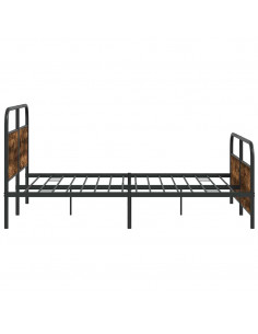 Giroletto senza Materaso in Metallo Rovere Fumo 150x200 cm