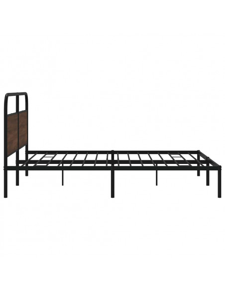 Giroletto senza Materaso in Metallo Rovere Marrone 183x213 cm