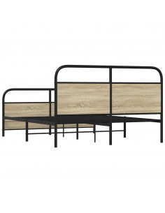 Giroletto senza Materaso in Metallo Rovere Sonoma 150x200 cm