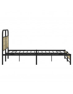 Giroletto senza Materaso in Metallo Rovere Sonoma 160x200 cm