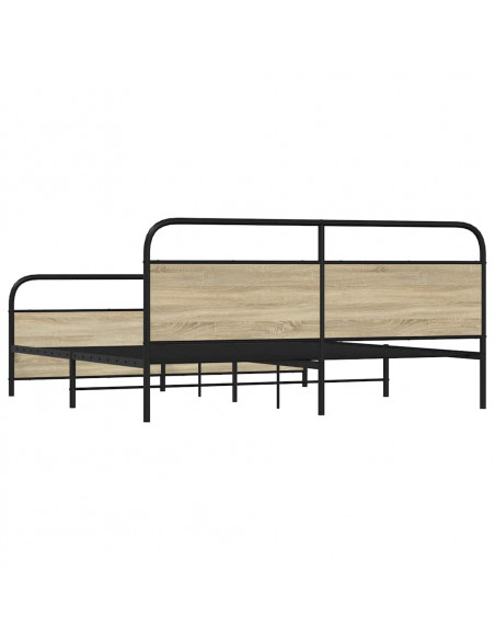 Giroletto senza Materaso in Metallo Rovere Sonoma 200x200 cm