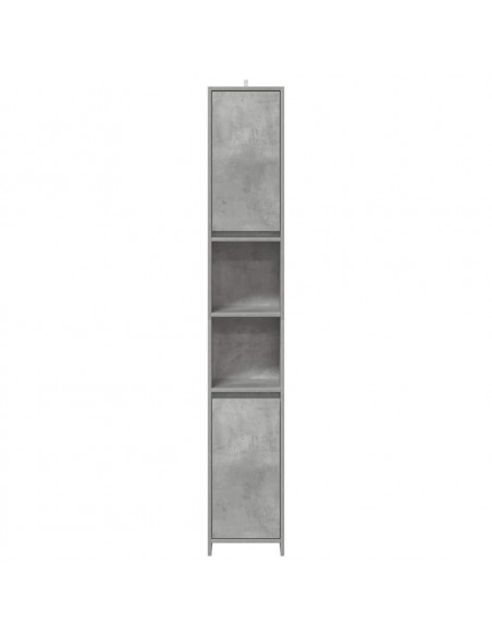 Set Mobili da Bagno 3 pz Grigio Cemento in Legno Multistrato