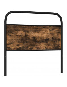 Testiera Rovere Fumo 100 cm in Acciaio e Legno Multistrato