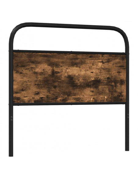 Testiera Rovere Fumo 120 cm in Acciaio e Legno Multistrato