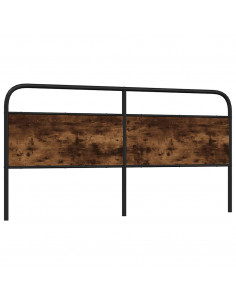 Testiera Rovere Fumo 200 cm in Acciaio e Legno Multistrato