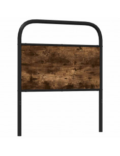 Testiera Rovere Fumo 75 cm in Acciaio e Legno Multistrato