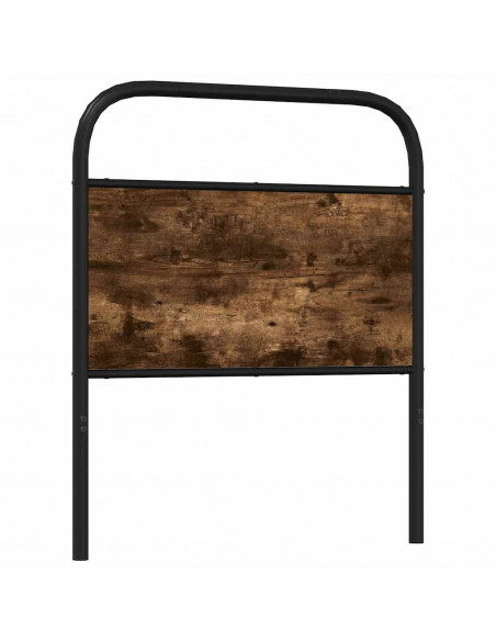 Testiera Rovere Fumo 75 cm in Acciaio e Legno Multistrato