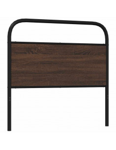 Testiera Rovere Marrone 100 cm in Acciaio e Truciolato