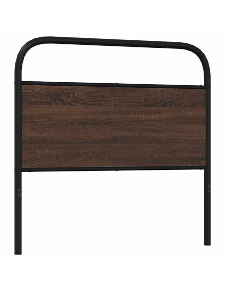 Testiera Rovere Marrone 100 cm in Acciaio e Truciolato