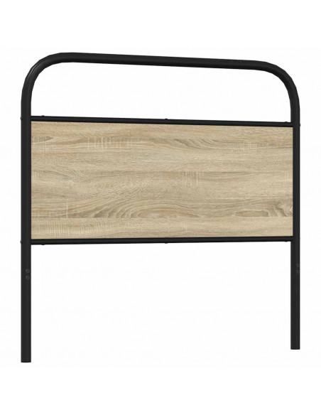 Testiera Rovere Sonoma 100 cm in Acciaio e Legno Multistrato