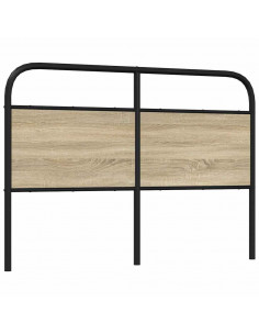 Testiera Rovere Sonoma 135 cm in Acciaio e Legno Multistrato