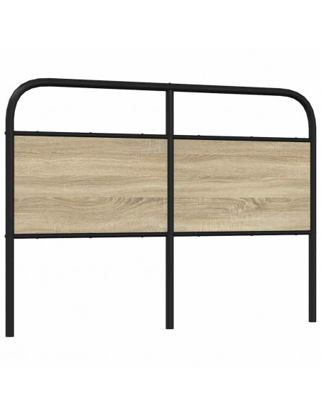 Testiera Rovere Sonoma 140 cm in Acciaio e Legno Multistrato