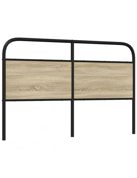Testiera Rovere Sonoma 150 cm in Acciaio e Legno Multistrato