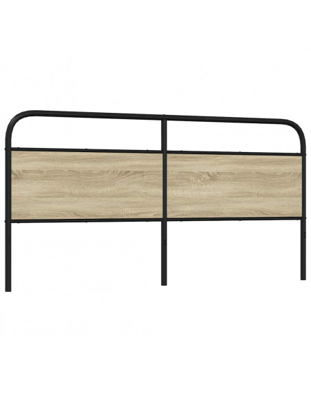 Testiera Rovere Sonoma 190 cm in Acciaio e Legno Multistrato