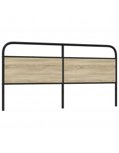 Testiera Rovere Sonoma 200 cm in Acciaio e Legno Multistrato