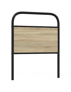 Testiera Rovere Sonoma 80 cm in Acciaio e Legno Multistrato