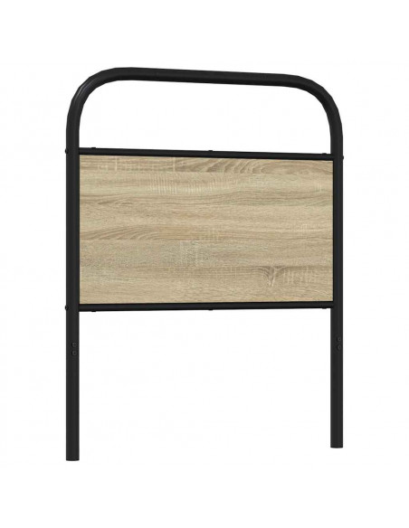 Testiera Rovere Sonoma 80 cm in Acciaio e Legno Multistrato