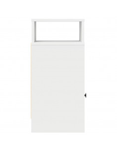 Comodini 2 pz con Cassetto Bianchi 25x31x66 cm