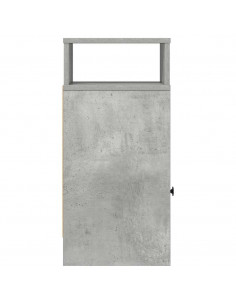 Comodini 2 pz con Cassetto Grigio Cemento 25x31x66 cm