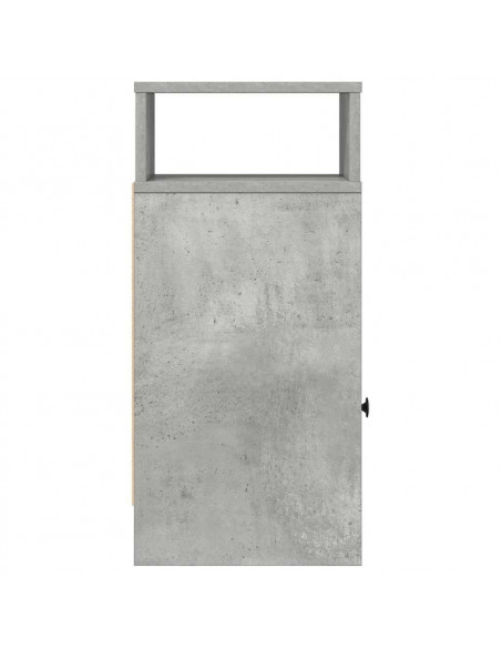 Comodini 2 pz con Cassetto Grigio Cemento 25x31x66 cm