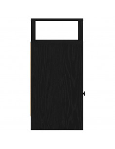 Comodini 2 pz con Cassetto Neri 25x31x66 cm