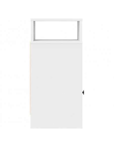 Comodino con Cassetto Bianco 25x31x66 cm