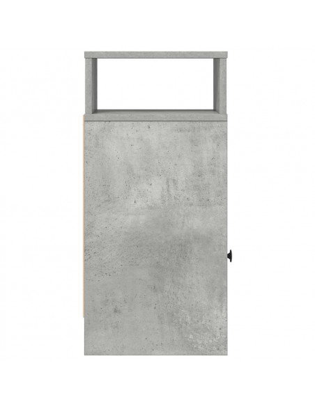 Comodino con Cassetto Grigio Cemento 25x31x66 cm