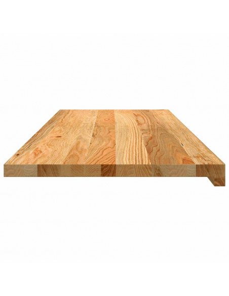 Davanzali 2 pz Marrone Chiaro 110x40x2 cm Legno Massello Rovere