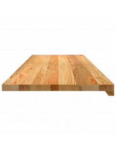 Davanzali 2 pz Marrone Chiaro 120x40x2 cm Legno Massello Rovere