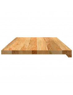 Davanzali 2 pz Marrone Chiaro 80x40x2 cm Legno Massello Rovere