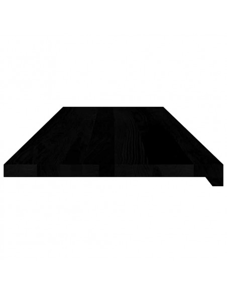 Davanzali 2 pz Marrone Scuro 120x40x2 cm Legno Massello Rovere