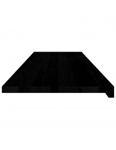 Davanzali 2 pz Marrone Scuro 140x40x2 cm Legno Massello Rovere