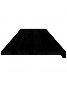 Davanzali 2 pz Marrone Scuro 160x40x2 cm Legno Massello Rovere