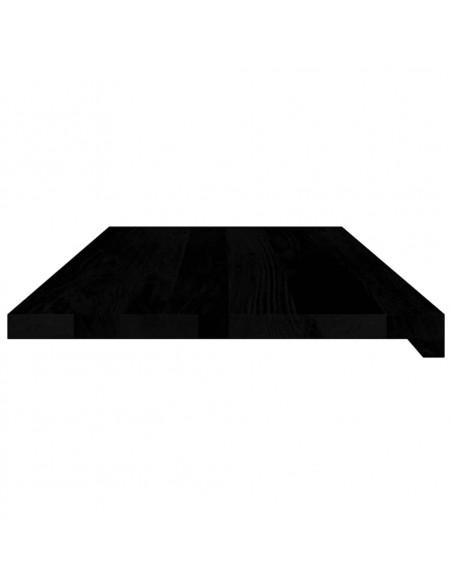 Davanzali 2 pz Marrone Scuro 90x40x2 cm Legno Massello Rovere