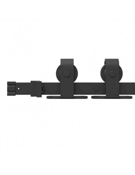 Kit di Binari per Porte Scorrevoli 183 cm Acciaio Nero