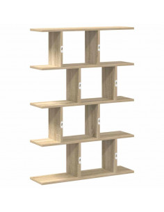 Mensola a Cubo da Muro 12 Scomparti in Truciolato Rovere Sonoma