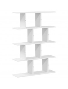 Mensola a Cubo da Parete 12 Scomparti Bianca in Truciolato