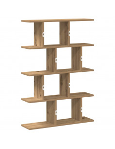 Mensola a Muro Cubo 12 Scomparti Truciolato Rovere Artigianale