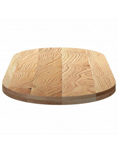 Piano per Tavolo 120x60x4 cm in Rovere Massello Ovale