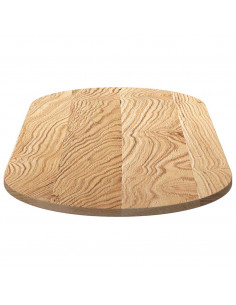 Piano per Tavolo 140x60x2 cm in Rovere Massello Ovale