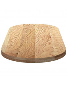 Piano per Tavolo 140x60x4 cm in Rovere Massello Ovale