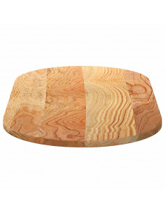 Piano Tavolo Marrone Chiaro 100x50x2cm in Rovere Massello Ovale