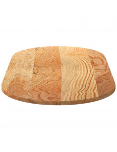 Piano Tavolo Marrone Chiaro 120x60x2cm in Rovere Massello Ovale