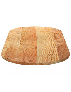 Piano Tavolo Marrone Chiaro 140x60x2cm in Rovere Massello Ovale