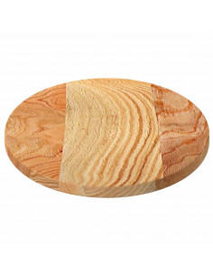 Piano Tavolo Marrone Chiaro 80x40x2 cm in Rovere Massello Ovale